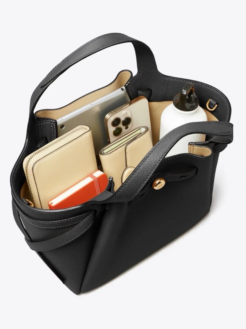 Tory Burch Small Rome Tote-Black💞 - Picture 2 of 7